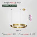 Nordic Designer Pendant Light: Round LED Chandelier for Dining Room by Ljojo
