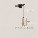 Ljojo LED Wall Light for Wabi Sabi Home Decor - Yellow Travertine Bedroom Design