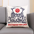 Embroidered Santa Deer Snowflake Pillow Cover 45x45cm for Sofa Bed by Ljojo