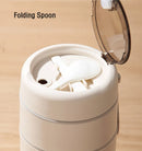 Ljojo Double-Layer Stainless Steel Thermal Lunch Box with Spoon and Bag