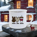 Ljojo Love Enamel Mug Set - Romantic Couples Coffee Cups