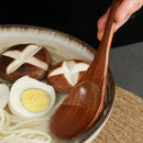 Ljojo Long Handle Wooden Rice Spoon for Noodles, Soup & Everyday Use