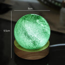 Ljojo 3D Galaxy Crystal Ball Lamp with Planetary Projections USB Night Light