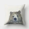 Ljojo Minimalist Spring Tree Landscape Pillow Cover - Bear Penguin Cartoon Animal Pillowcase