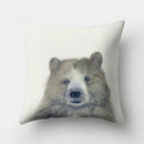 Ljojo Minimalist Spring Tree Landscape Pillow Cover - Bear Penguin Cartoon Animal Pillowcase