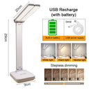 Ljojo LED Desk Lamp 3 Levels Dimmable Touch Table Lighting Foldable Eye Protection