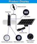 Ljojo 1000LM Solar Security Motion Sensor Flood Lights for Outdoor Garden