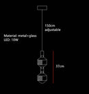 Nordic LED Pendant Light Clear Glass Kitchen Dining Bedroom Fixture by Ljojo