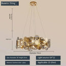 Gold Crystal Chandelier Ring Pendant LED Lamp for Luxe Living Room by Ljojo