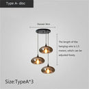 Modern Smoky Gray Glass Chandelier for Dining Kitchen Living Room Ljojo Nordic Pendant Light