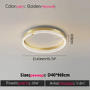 Ljojo LED Ring Ceiling Lamp Modern Creative Design for Living Room Hall Dining Bedroom