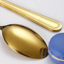 Ljojo 24pc Gold Stainless Steel Cutlery Set - Retro Style for Kitchen & Restaurant