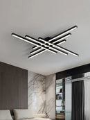 Black Chandelier Square LED Ceiling Lamp for Bedroom Living Room by Ljojo