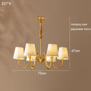 Ljojo Medieval Copper Chandelier Retro Dining Room Luxury Hanging Lamp