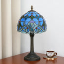 Blue Baroque Design Stained Glass Table Lamp for Living Room by Ljojo