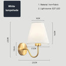 Nordic Fabric Lampshade Wall Lamp E27 LED - Modern Bedroom & Dining Room Lighting by Ljojo