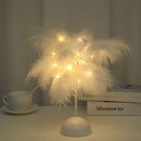 Feather Bedside Lamp by Ljojo: DIY Creative Table Night Light, USB/AA Power