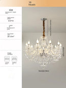 French Crystal Chandelier Light Luxury Dining Room Bedroom Decoration Ljojo Retro American Glamorous