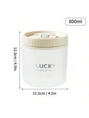 Ljojo Leak-proof Bento Box : Transparent Microwave Safe Lunch Box With Handle