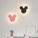 LED Pink Rabbit Sconce Wall Lamp Children's Bedroom Decorative Light by Ljojo