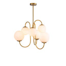 Ljojo Milk White Glass Pendant Lights for Modern Decor Lighting