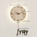 Ljojo LED Travertine Wall Sconce Lamp with Pull Chain Switch