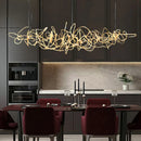 LED Restaurant Chandelier: Modern Nordic Iron Art Tree Chandelier by Ljojo