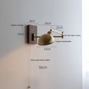 Ljojo LED Walnut Ash Wood Wall Sconce with Pull Chain Switch