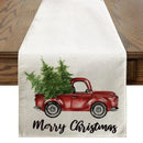 Christmas Tree Printed Table Runner by Ljojo: Festive Home Party Decor