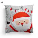 Ljojo Merry Christmas Santa Square Cushion Cover for Sofa and Home