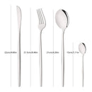 Ljojo 24-Piece Stainless Steel Dinnerware Set - Knife Fork Spoon Silverware Tableware