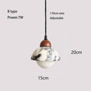 Ljojo Marble Stone Chandelier: Nordic Pendant Light, Small Bedroom Ceiling Lamp