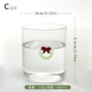 Ljojo 3D Glass Cup 400ml Cartoon Animal Christmas Theme Glass Coffee Mug