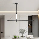 European Minimalist Black Long Aluminum Pendant Light for Dining Room by Ljojo
