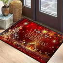 Ljojo Merry Christmas Welcome Door Mat - Non-Slip, Absorbent for Home, Bathroom & Kitchen