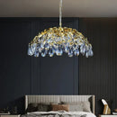 Ljojo Luxury Crystal Chandelier: Modern, Retro Style Lighting Fixture for Living, Dining & Bedroom