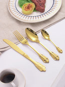 Ljojo 24pcs High-End Stainless Steel Tableware Set for Home, Hotel, Party, Christmas Gift