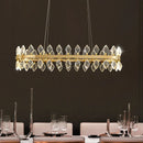 Ljojo Luxury Crystal LED Chandelier: High-end Designer Circular Art Indoor Lighting.