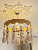 French Rope Pendant Light Chic Home Decor by Ljojo, Elegant Lighting Fixture for Dining Living Bedroom