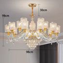 Ljojo Luxury Crystal Chandelier Pendant Light for Living & Dining Room