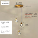 K9 Crystal Dining Chandeliers Gold Wire Hanging Ceiling Lights For Bedroom Decor by Ljojo