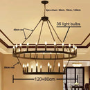 American Retro E14 Led Pendant Lights: Black Metal Chandelier by Ljojo for Living Room & Stairs
