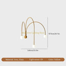Ljojo LED Wall Light Iron Glass Wall Lamp - Home Decor Lustre