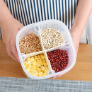 Ljojo 3L Transparent Rice Bucket Storage Container Kitchen Organizer