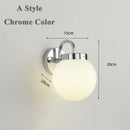 LED Chrome Wall Sconce Light Modern Bedroom Decor - Ljojo