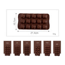 Ljojo 15-Hole Silicone Chocolate Mold: Creative Jelly Candy Cake Ice Grid Baking Mould