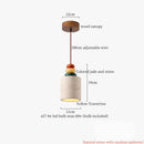 Japanese Wabi-sabi LED Stone Pendant Light for Home Decor | Square Columnar Shape Chandelier