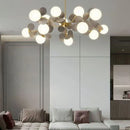 Nordic Glass Led Chandelier - Elegant Living Room & Bedroom Decoration Lighting - Ljojo