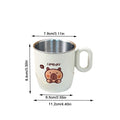 Ljojo Kids Double Layer Stainless Steel Water Cup with Handle