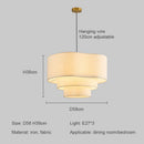 Nordic Wabi-Sabi Fabric Led Pendant Light Chandelier by Ljojo